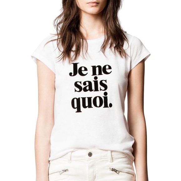 Zadig & Voltaire Tops - NWT ZADIG & VOLTAIRE Je Ne Sais Quoi Skinny Tee in White Size XS